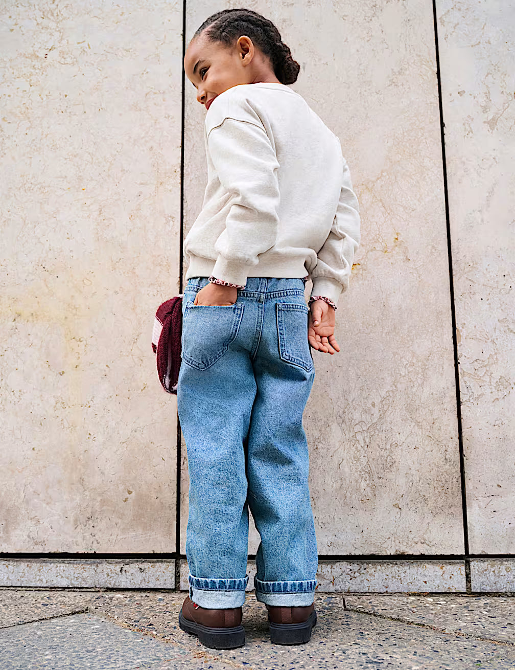 Jean en denim coupe barrel M&S