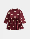 Robe en jersey 100 % coton à motif cœur