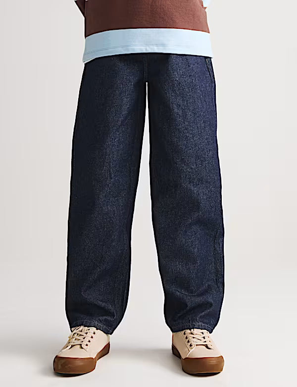 Jeans en pur coton à jambes fuselées M&S