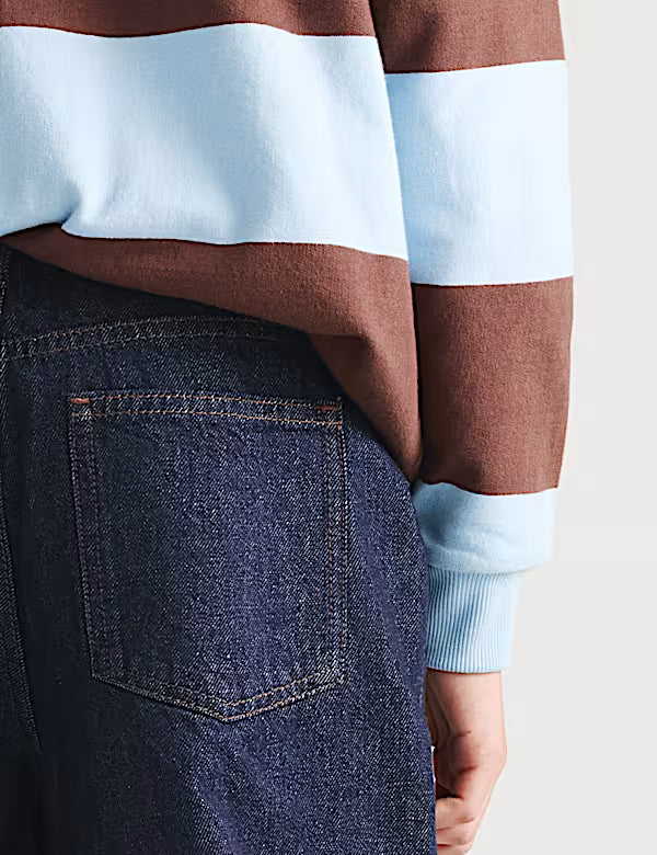 Jeans en pur coton à jambes fuselées M&S