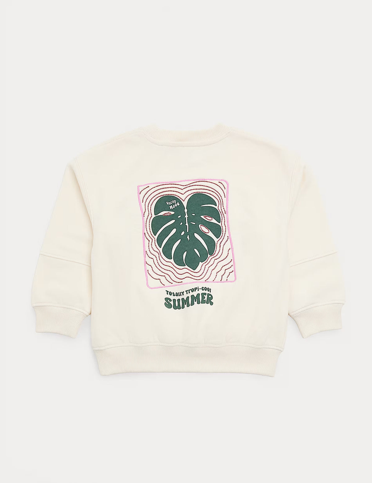 Sweat-shirt en coton riche à imprimé tropical