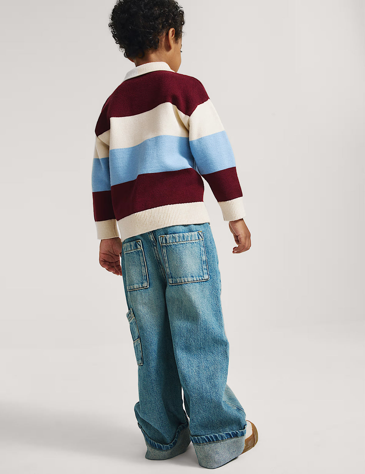 Pull de rugby rayé en maille