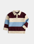 Pull de rugby rayé en maille