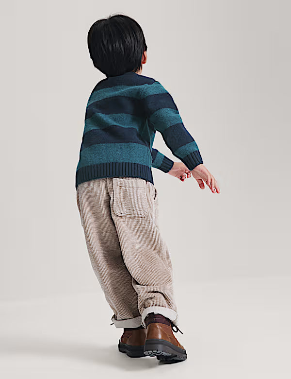 Pull de rugby rayé en maille M&S