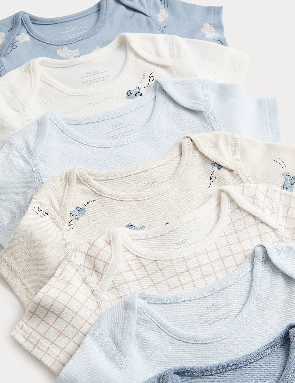 Lot de 7 bodys en pur coton M&S