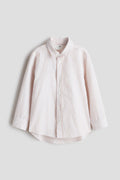 Chemise en coton à rayures beiges H&M